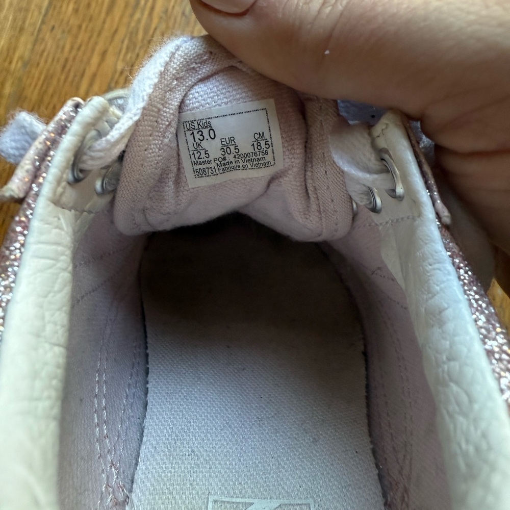 Vans Old Skool Girls Glitter Sneakers Orchid Powder Pink sz: 13 - Picture 5 of 6